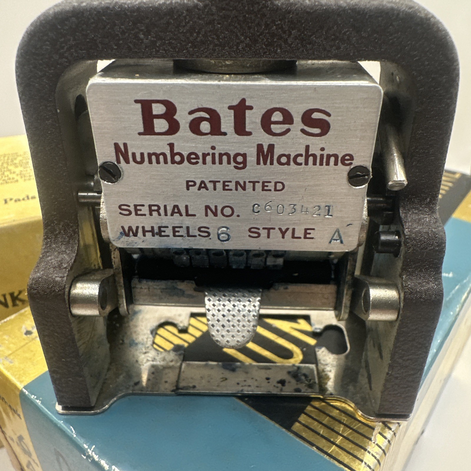 Vintage Bates Numbering Machine Model 6A Made in USA