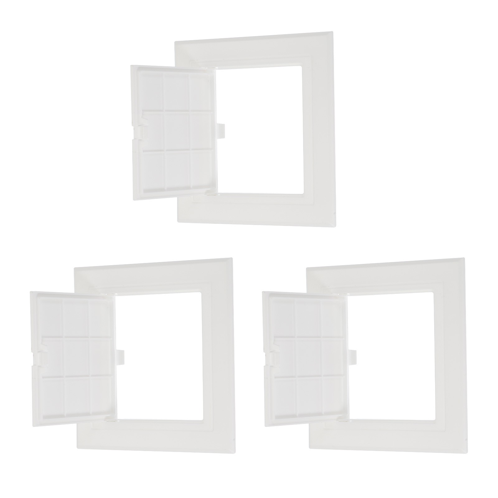 3PCS 4.72x4.72 Inch(120x120mm) Removable Hinged Access Panel Access Doors White