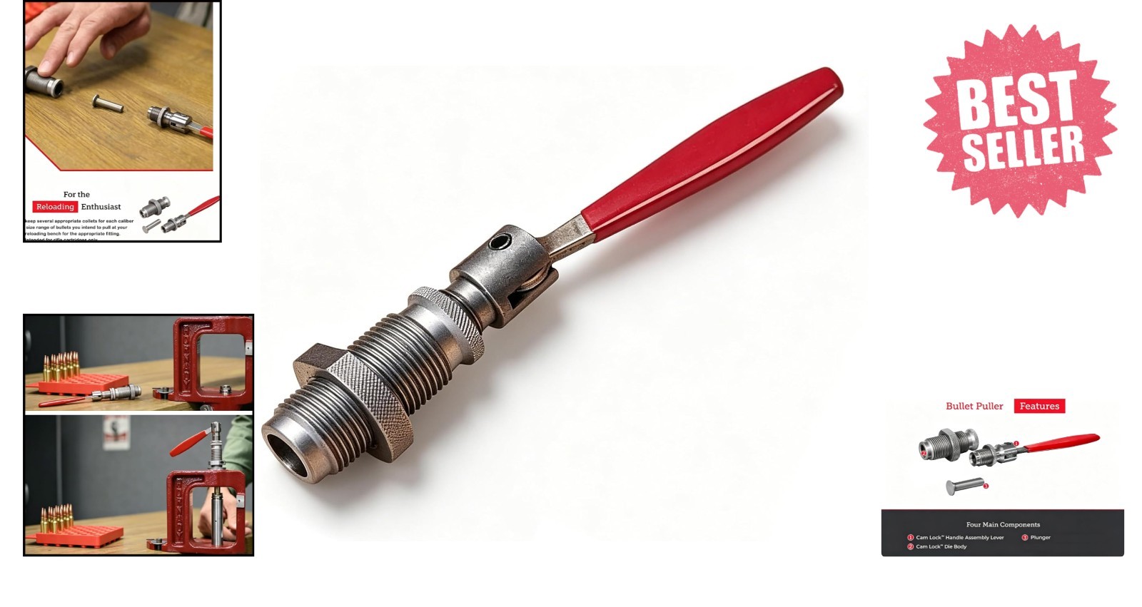 Efficient Reload Device - Hornady Cam Lock Puller 050095 for Multiple Calibers