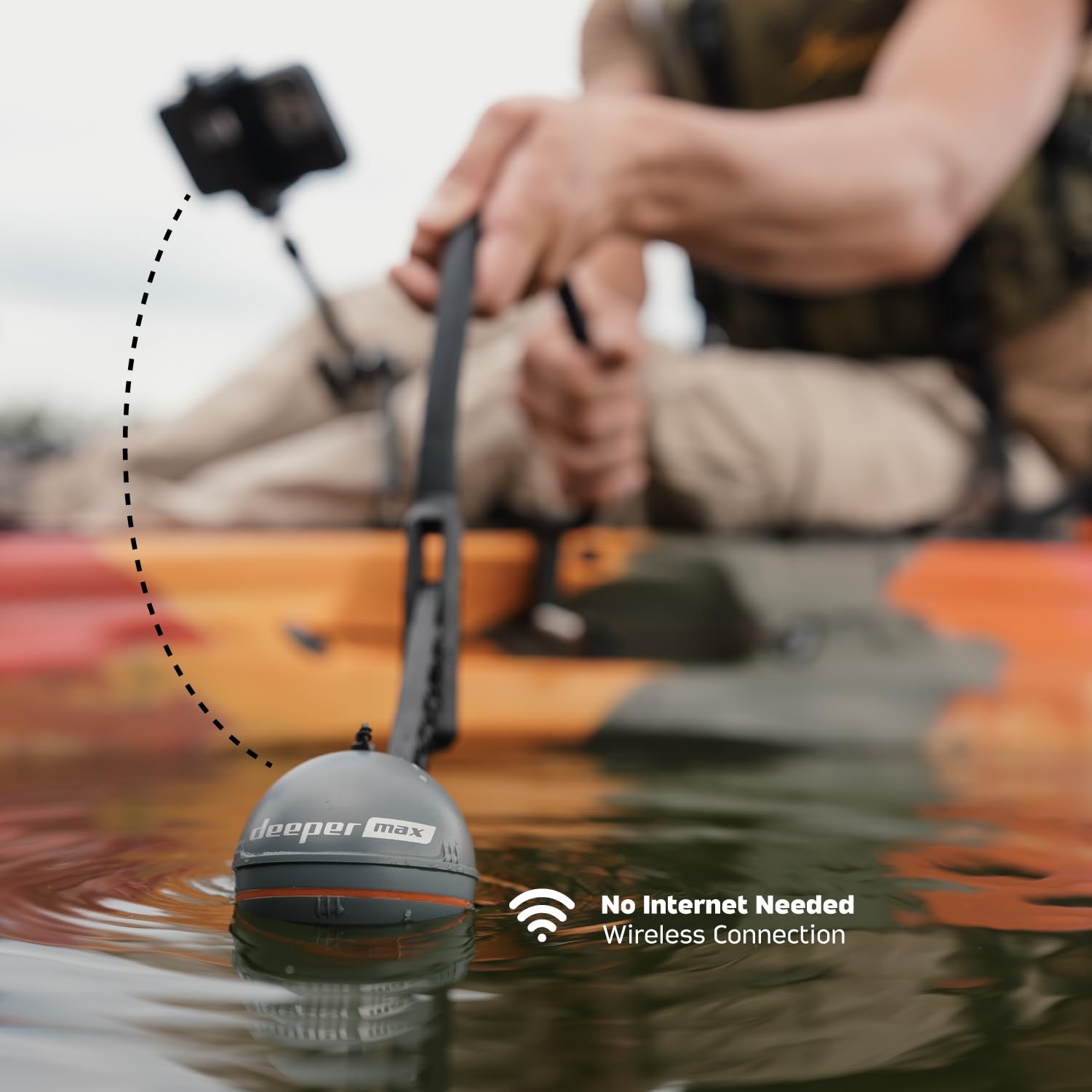 Deeper MAX Castable GPS Fish Finder– Portable Chirp Sonar Depth and Fish