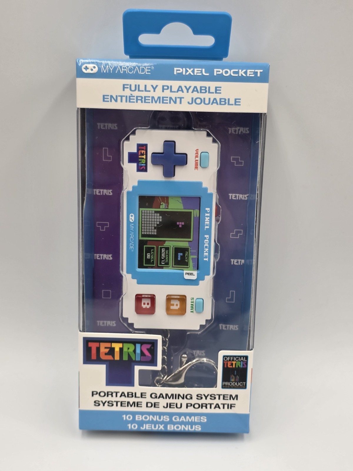 MyArcade DGUNL-7083 Pixel Pocket Tetris Mini Portable Gaming System Factory Seal