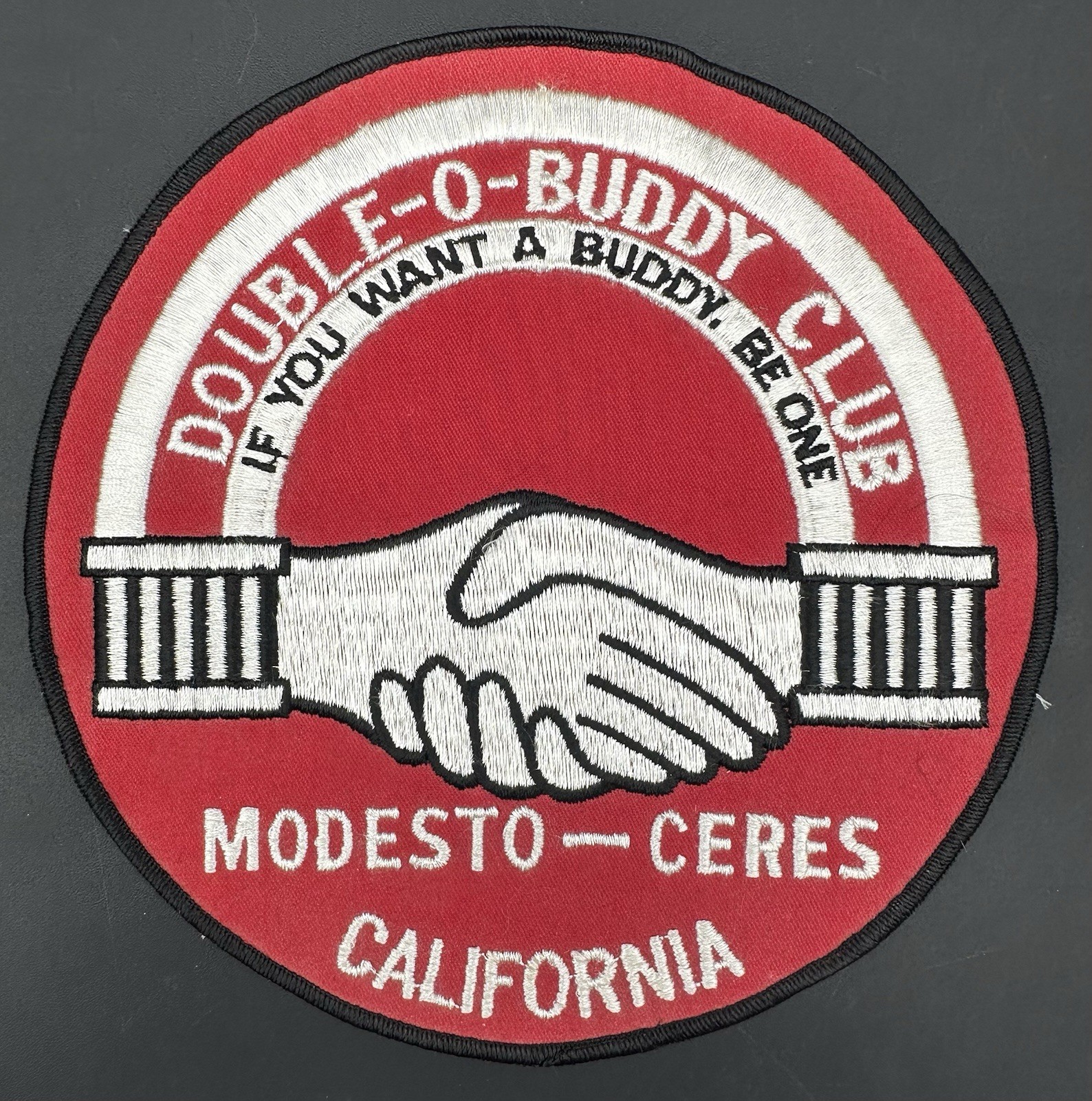 Vintage Double-O-Buddy Club CB Radio Jacket Patch Modesto Ceres California