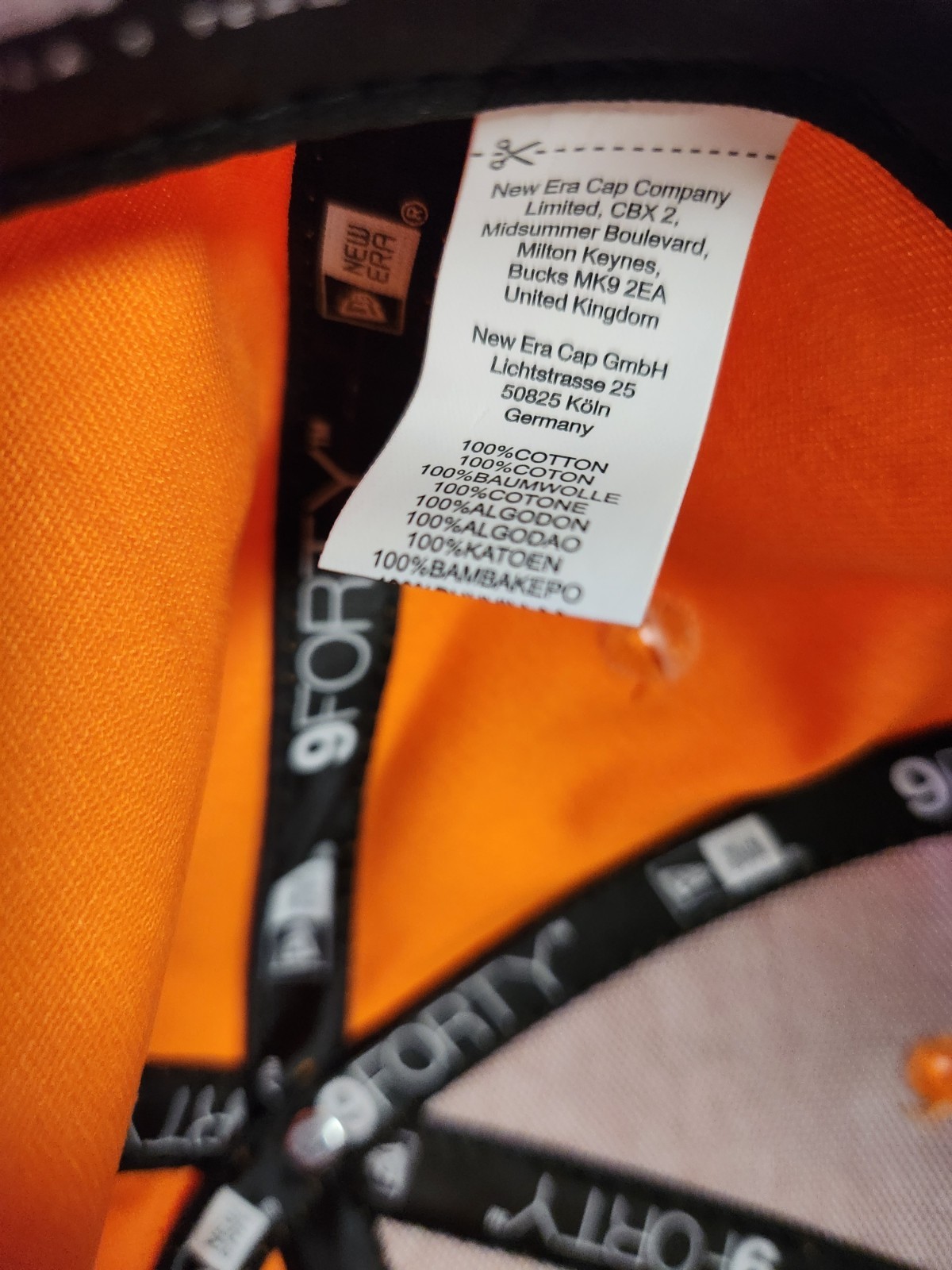 New Era McLaren F1 Hat Snapback Adjustable 9Forty Formula 1 Team Cap Orange New