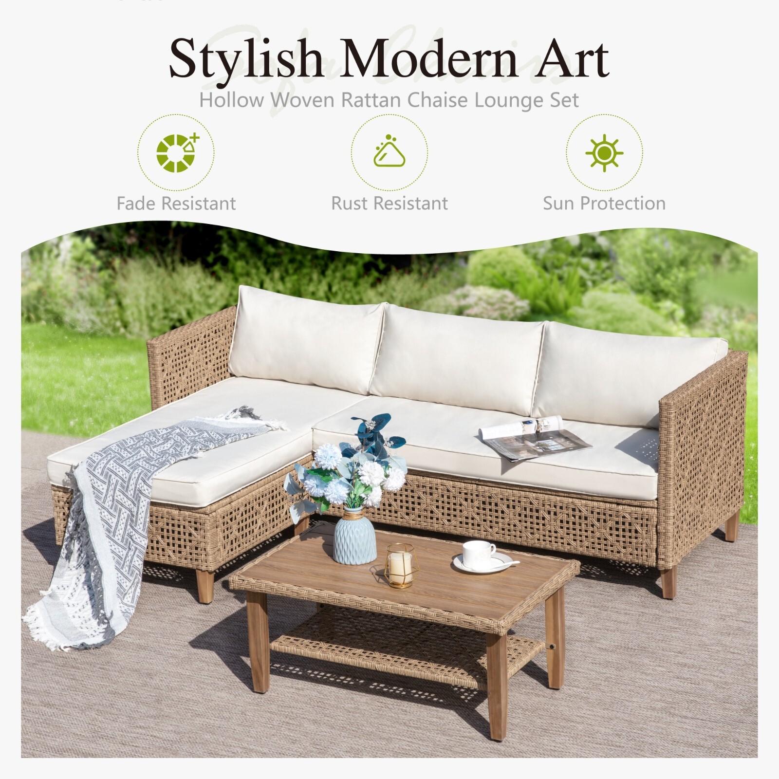 Rattan Furniture Outdoor Furniture Patio Conversation Set Outdoor Wicker Sofa
