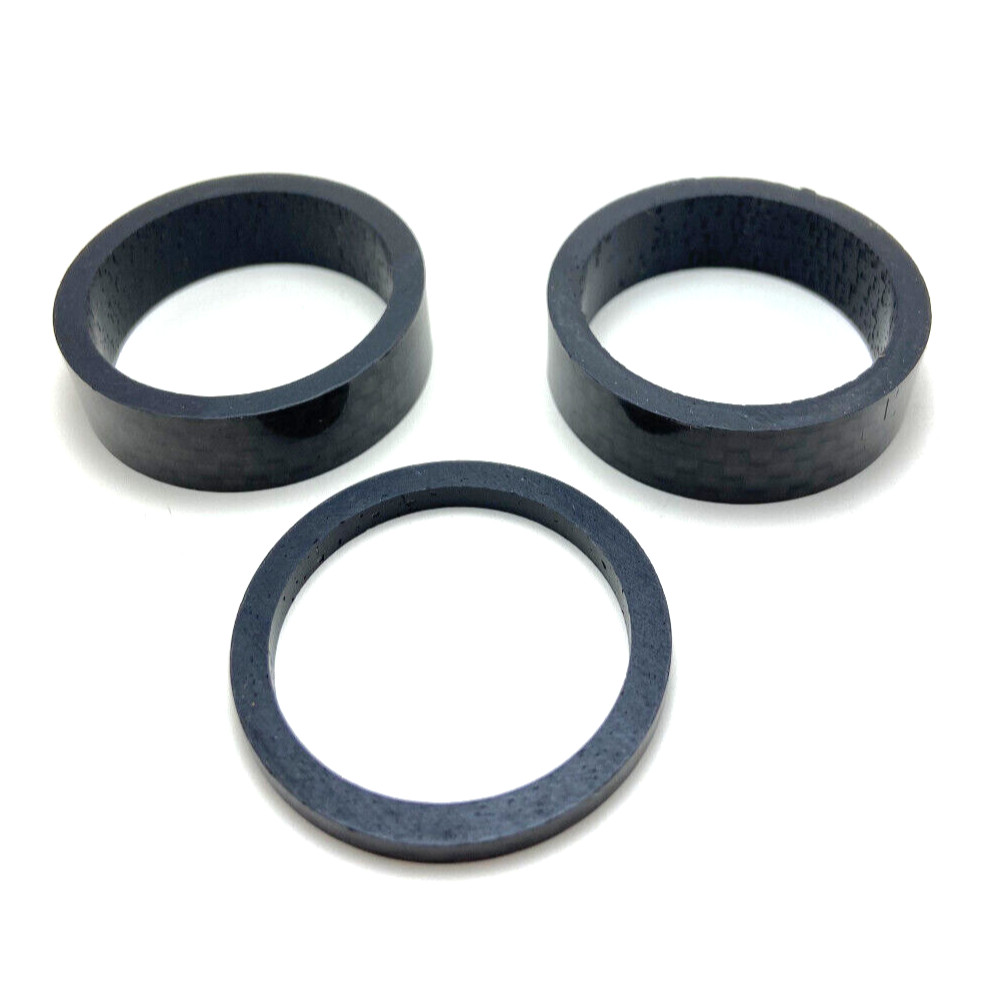SHADOW CONSPIRACY CARBON FIBER HEADSET SPACERS 2 X 10mm + 1 x 3mm SUBROSA BLACK