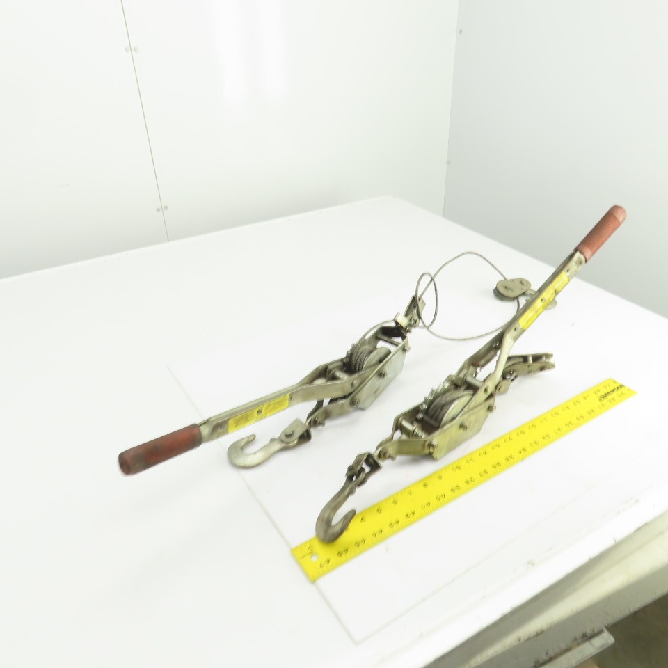 American Power Pull 2-Ton Cable Puller Ratchet Lot Of 2