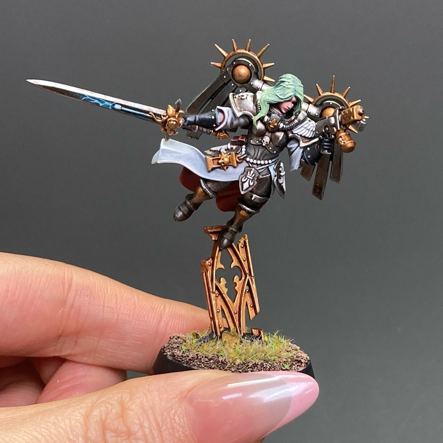 Adepta Sororitas Warhammer 40k Canoness With Jump Pack Pro Painted Commission