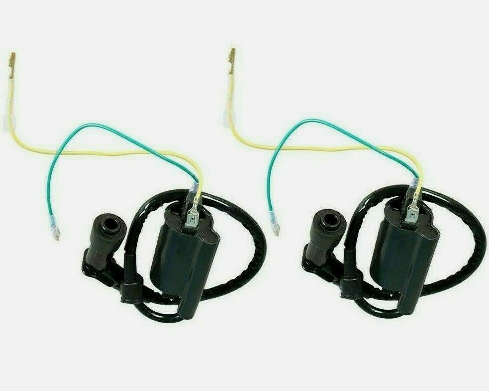 For Honda CB350 CL350 SL350 CB360 Ignition Spark Coil Set with Plug Caps