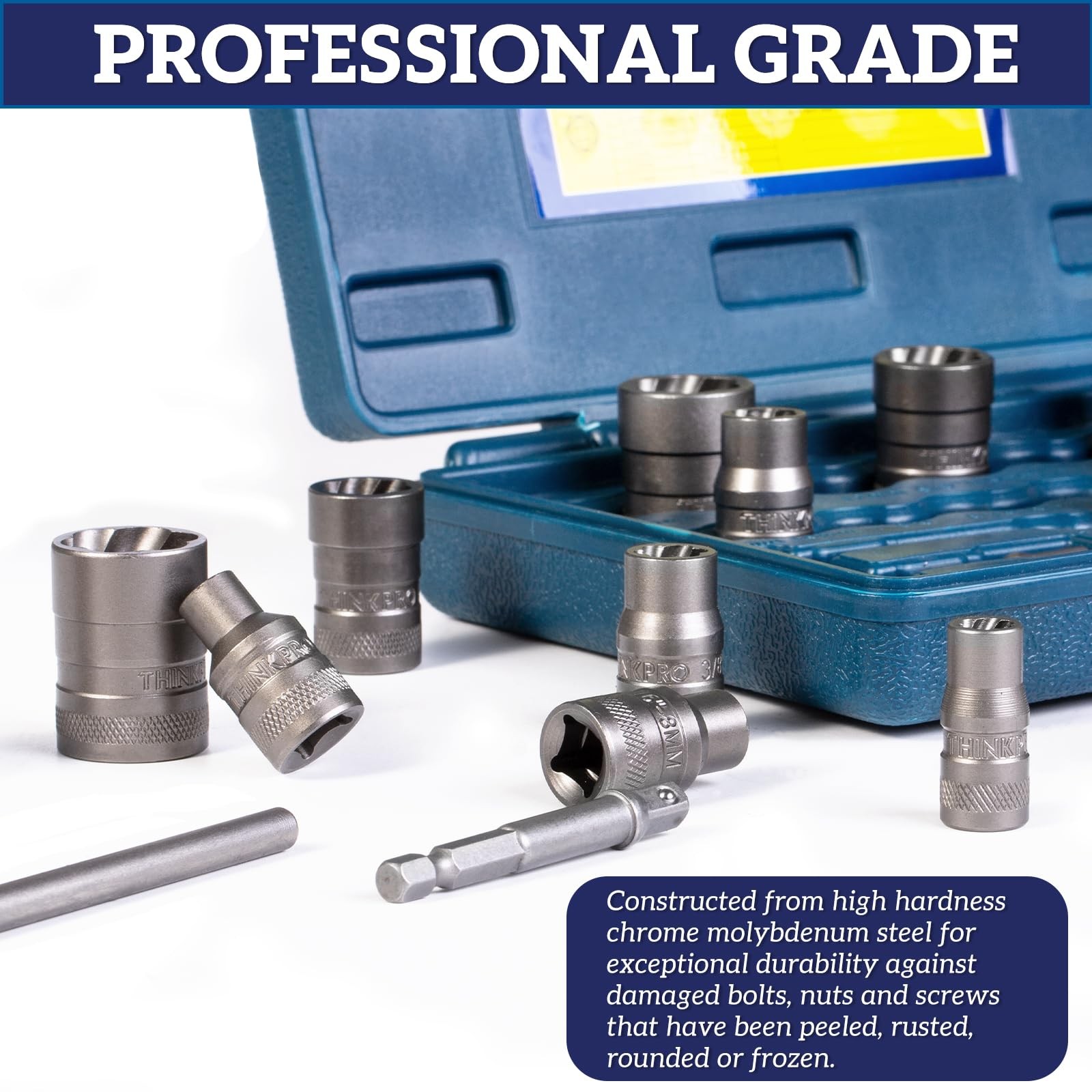 Thinkpro Bolt Extractor Kit, 32PCS Rounded Remover, 32PCS, 32-piece