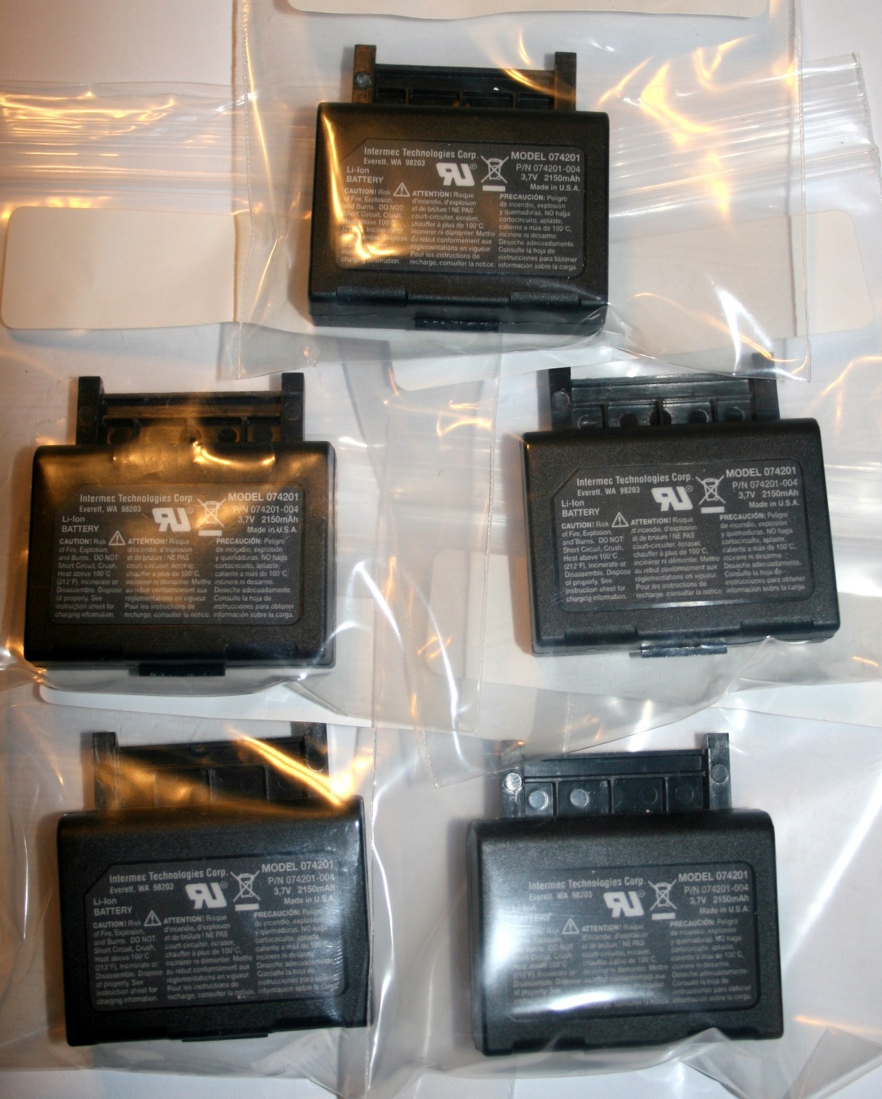 Lot of 10 New OEM Intermec Cn2 Batteries, Battery P/N 074201-004 3.7V 2150 mAh