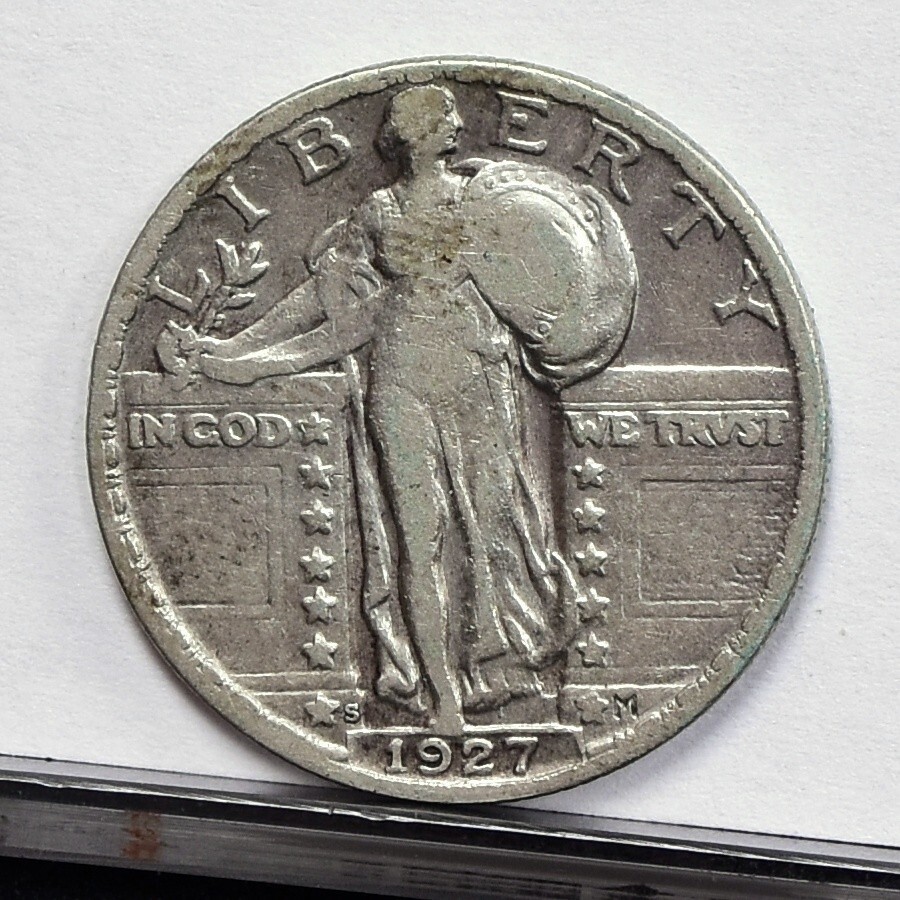 1927-S Standing Liberty Quarter - Fine Details, Old Cleaned (#59205-L)