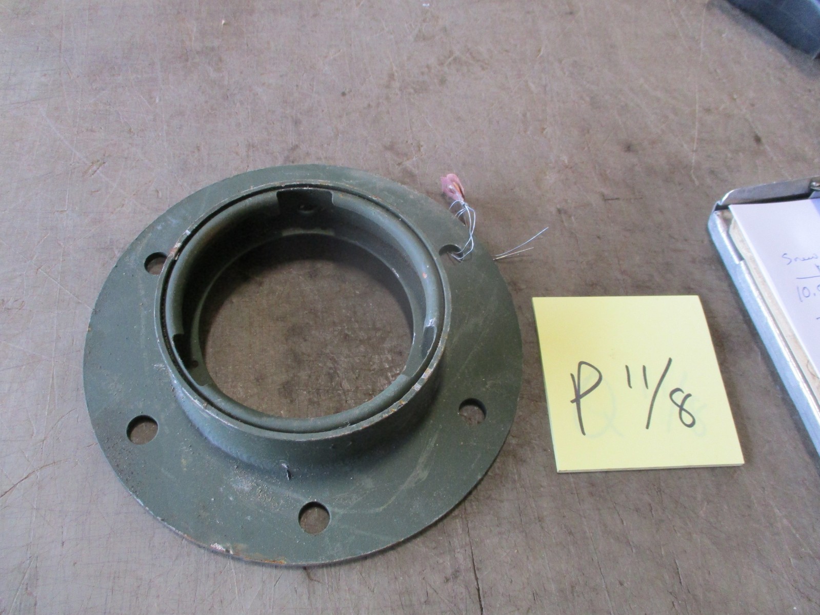 NOS Fuel Filler Flange, Steel, 7" OD, for Military Vehicles or Equipment