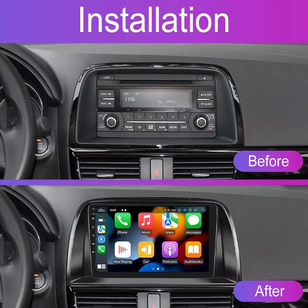 For Mazda CX-5 2013-2016 Android 15 Apple CarPlay Car Stereo Radio GPS Navi WiFi