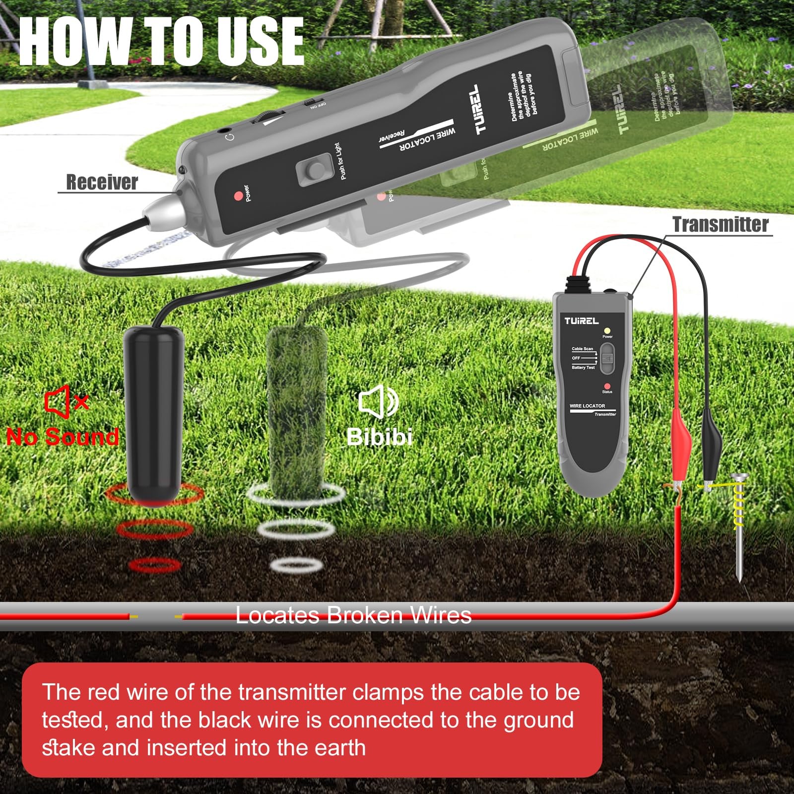 Underground Wire Locator, Locator Red
