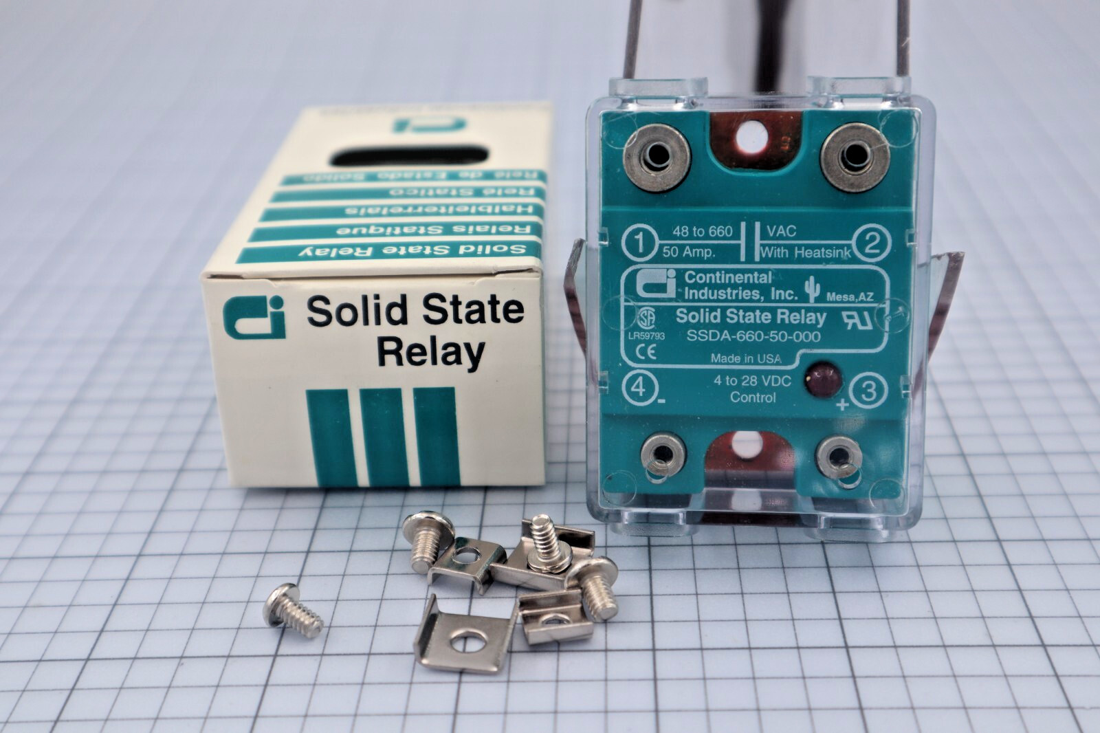 *New in Box* Continental SSDA-660-50-000 Solid State Relay 50A 4 to 28 VDC