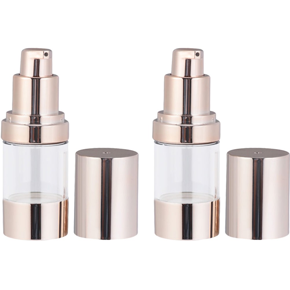 2 Pcs Moisturizer Pump Jar Cream Vacuum Diy Lotion Containers with