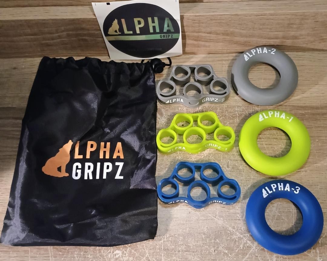 Alpha Gripz Complete Set Original Hand Grip Extensor Trainer Strengthener Forear