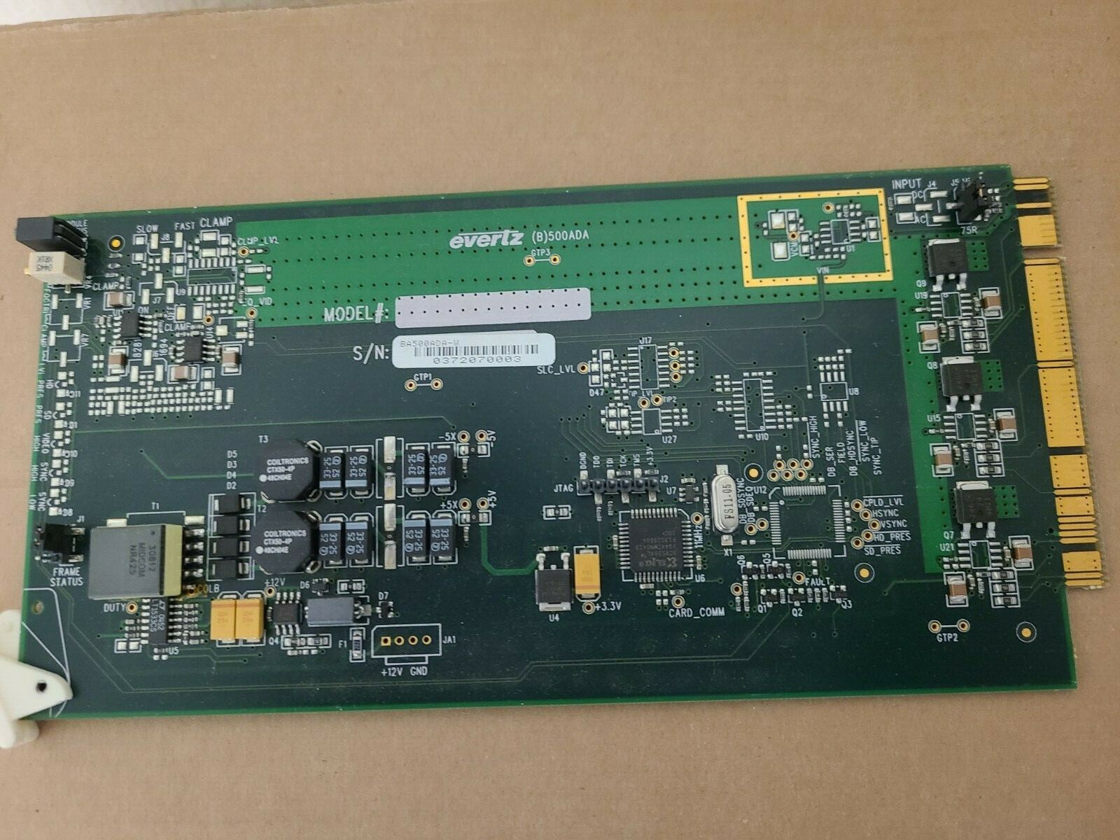 Evertz 500ADA Cards for Evertz 500FR Open frame