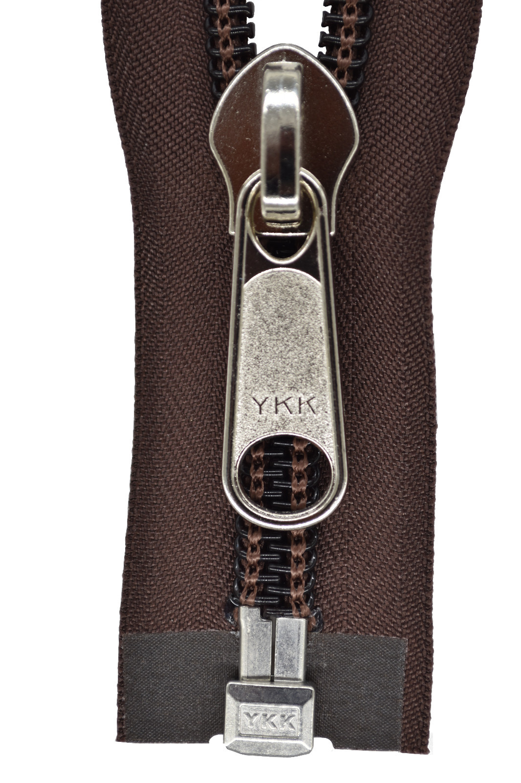 YKK 1 Way Spiral 10MM 570 Rosewood Brown 80 - 150CM 1GP Freewheel. Valve