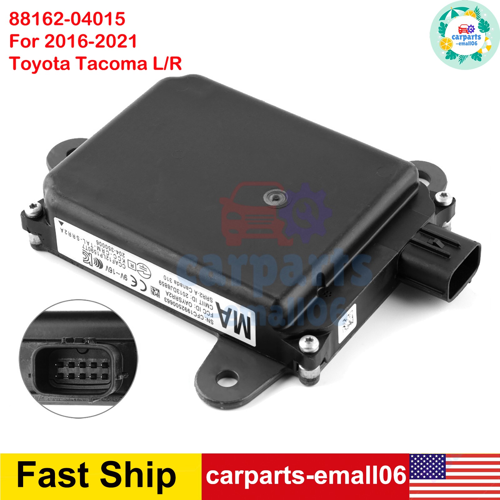 NEW Blind Spot Monitor System Sensor 88162-04015 For 2016-2021 Toyota Tacoma L/R