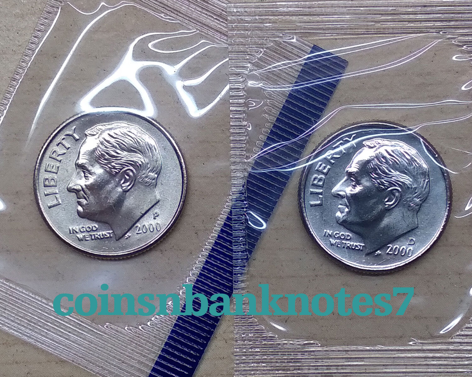 2000- D & P Roosevelt Dime BU Set