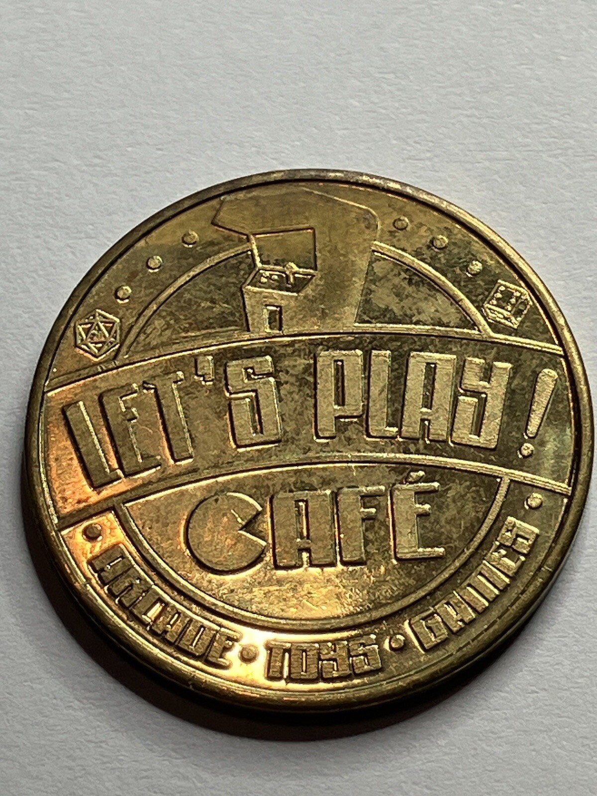 RARE LET'S PLAY CAFE ARCADE TOKEN MUNROE WASHINGTON OBSOLETE #sg1