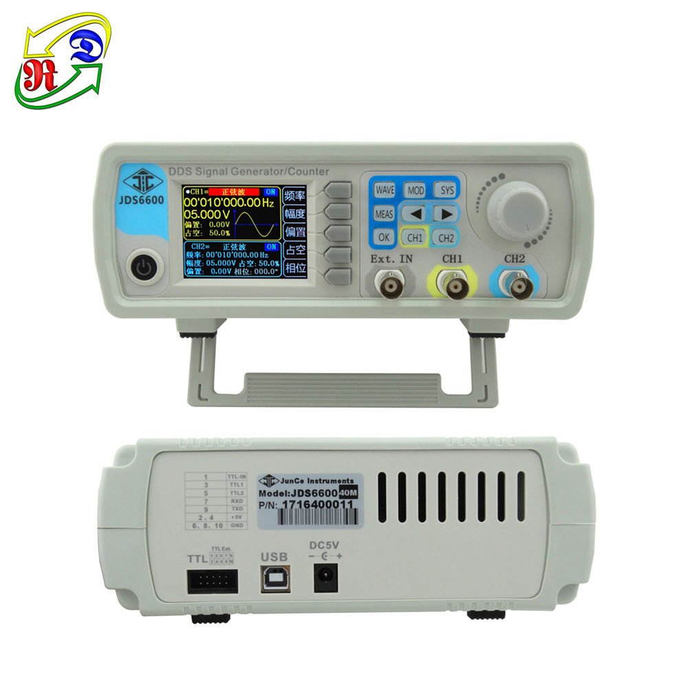 2.4" TFT LCD JDS6600 50MHz 2CH Arbitrary Waveform DDS Signal Generator