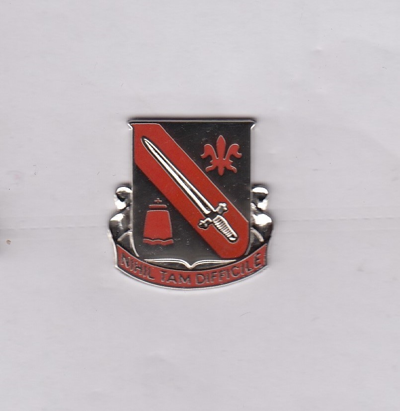 US Army 1092nd Engineer Battalion DUI crest c/b clutchback badge P-23
