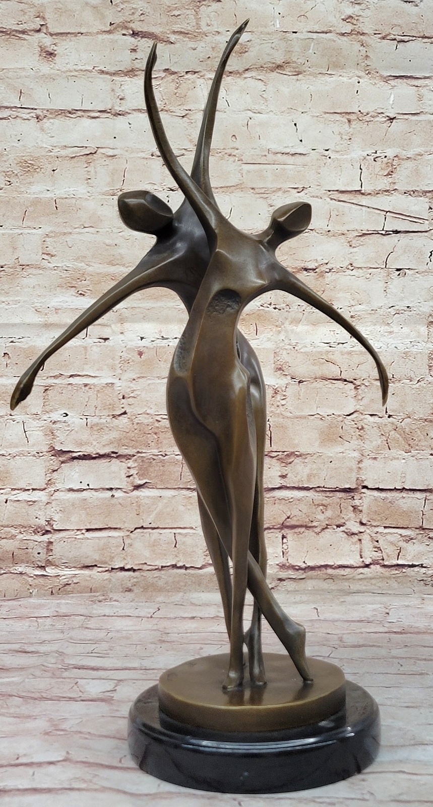 SIGNED ORIGINAL ABSTRACT SHALL WE DANCE BRONZE SCULPTURE BY MILO HOT CAST