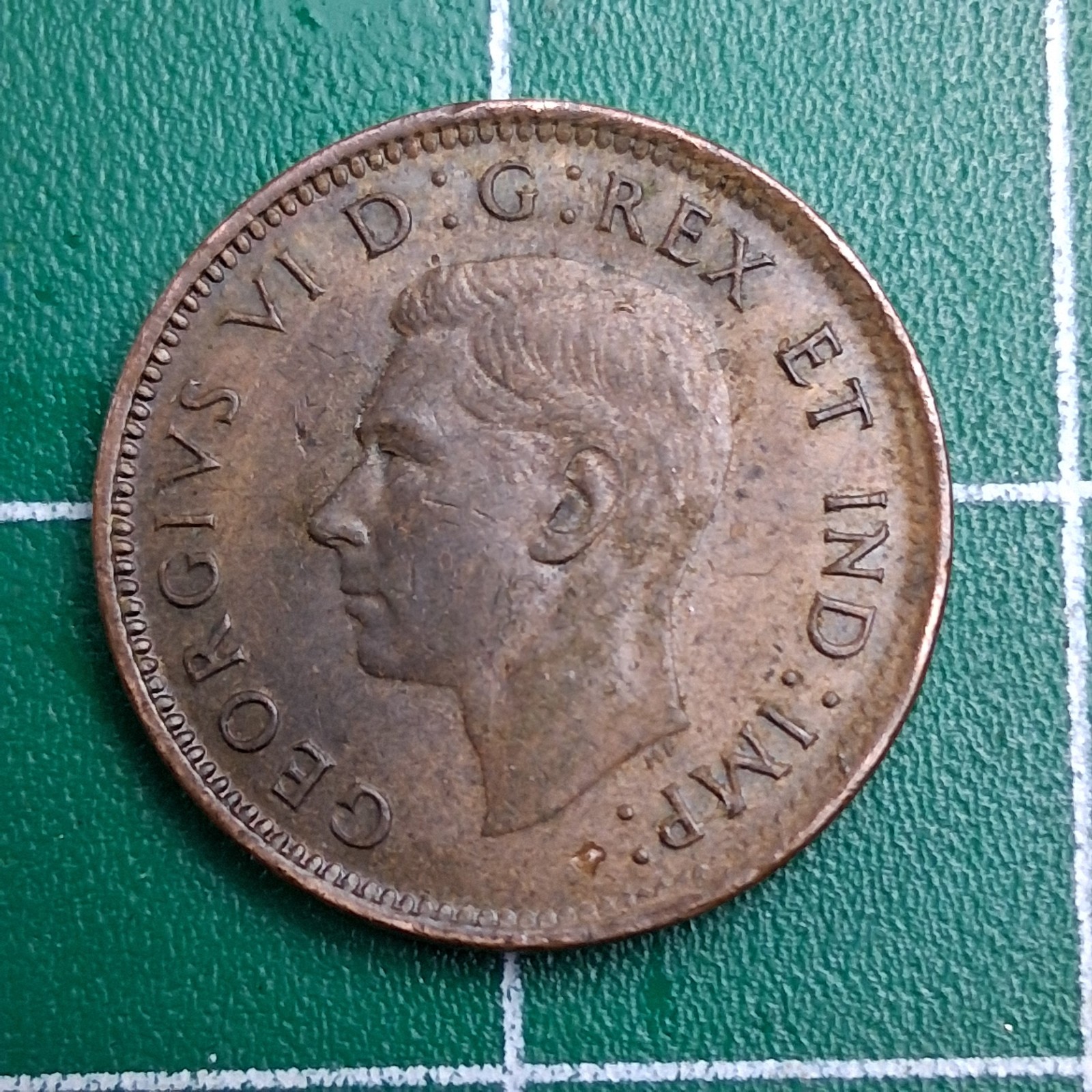 1947 Canada 1 Cent King George VI / Maple Leaf Bronze Coin