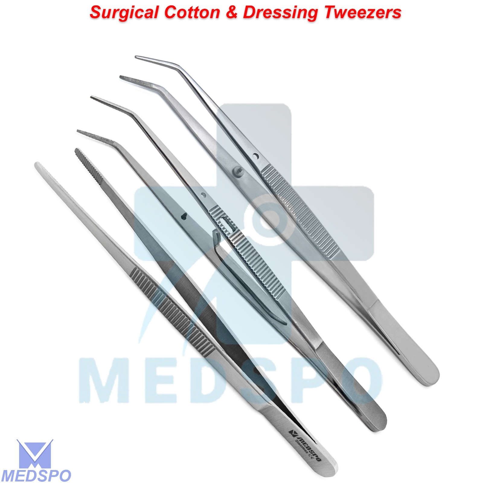 Surgical Cotton Dressing Nursing Thumb Tweezers Tissue Dissecting Forceps Tools