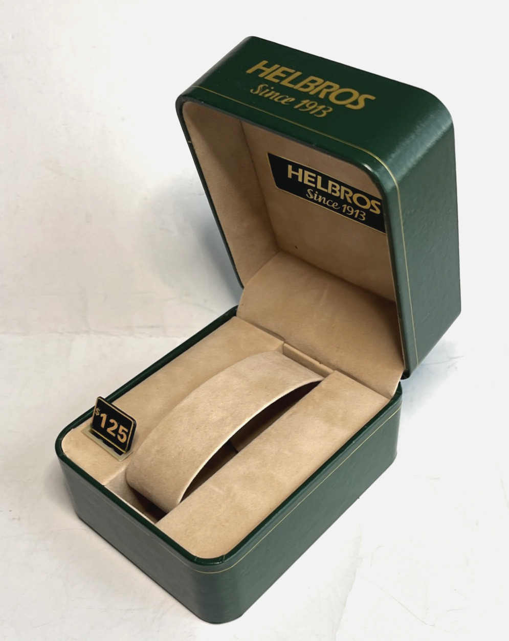 Vintage HELBROS Green LDS HARD SHELL DISPLAY BOX