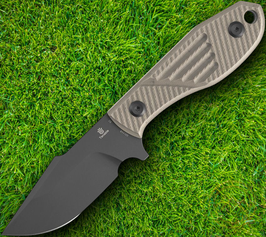 Tenable Knives Tiny Dancer Fixed Knife 3.25" D2 Tool Steel Blade G10 Handle