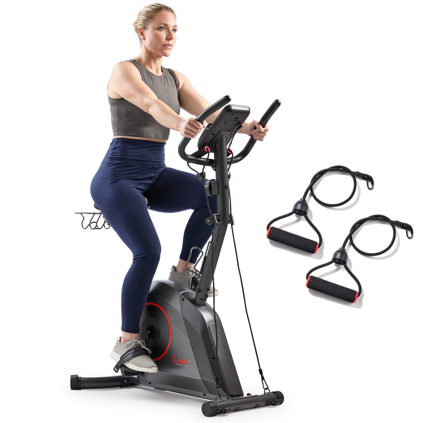 Sunny Health & Fitness Upright Bike 16-Level Magnetic Resistance SF-B224004