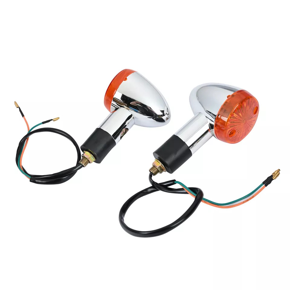 2pcs Motorcycle Amber Turn Signals For Kawasaki VN Vulcan 500 800 88 900 Classic