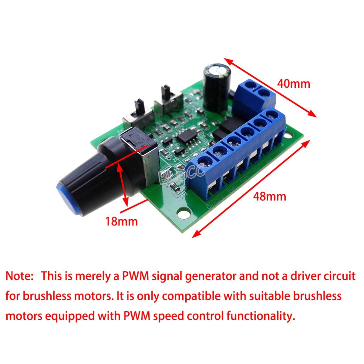 BLDC DC 8V-26V Brushless DC Motor Speed Controller 20kHz PWM Signal Generator BL