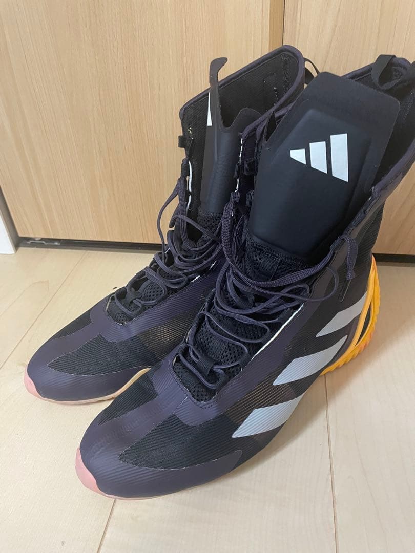 Adidas High-Cut Boxing Shoes Black/Purple - Size Conversion: US Men 8.5