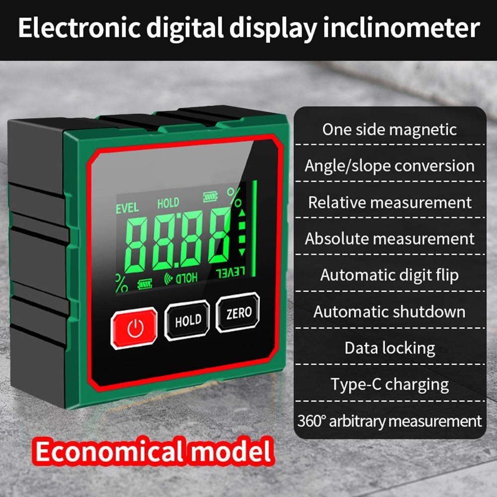 Digital Angle Finder Magnetic Protractor Laser Level Box Inclinometer Tool .