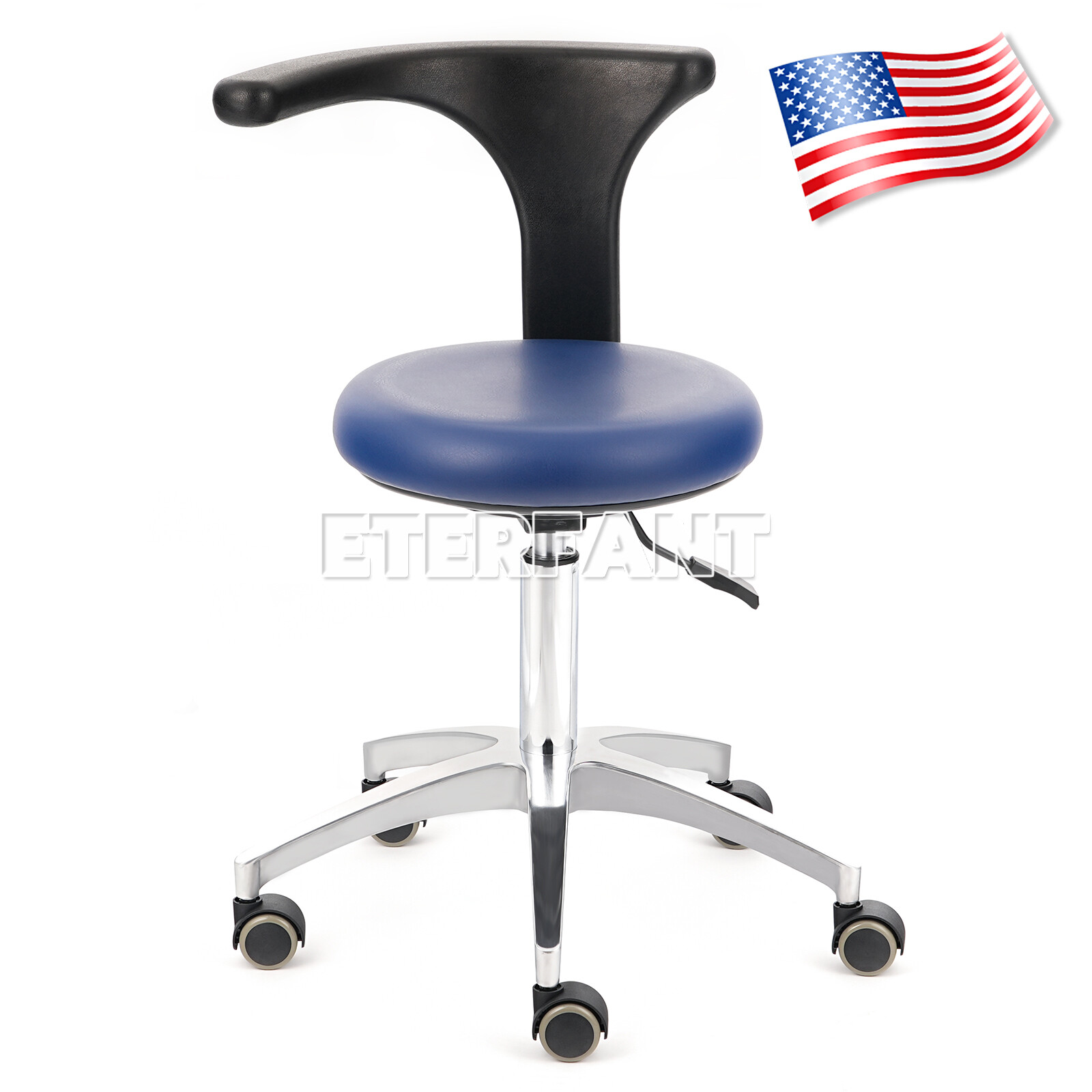 Dental Adjustable Mobile Chair/Medical Microscope Stool Chair with Armrest
