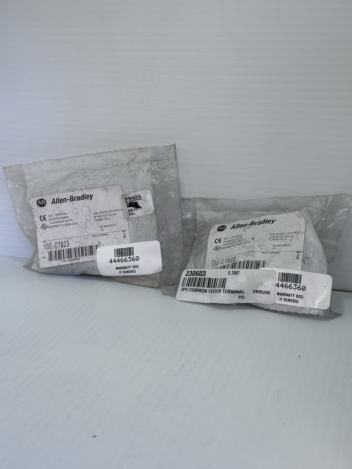Lot Of 2. ALLEN BRADLEY 100-CTN23 POWER BAR