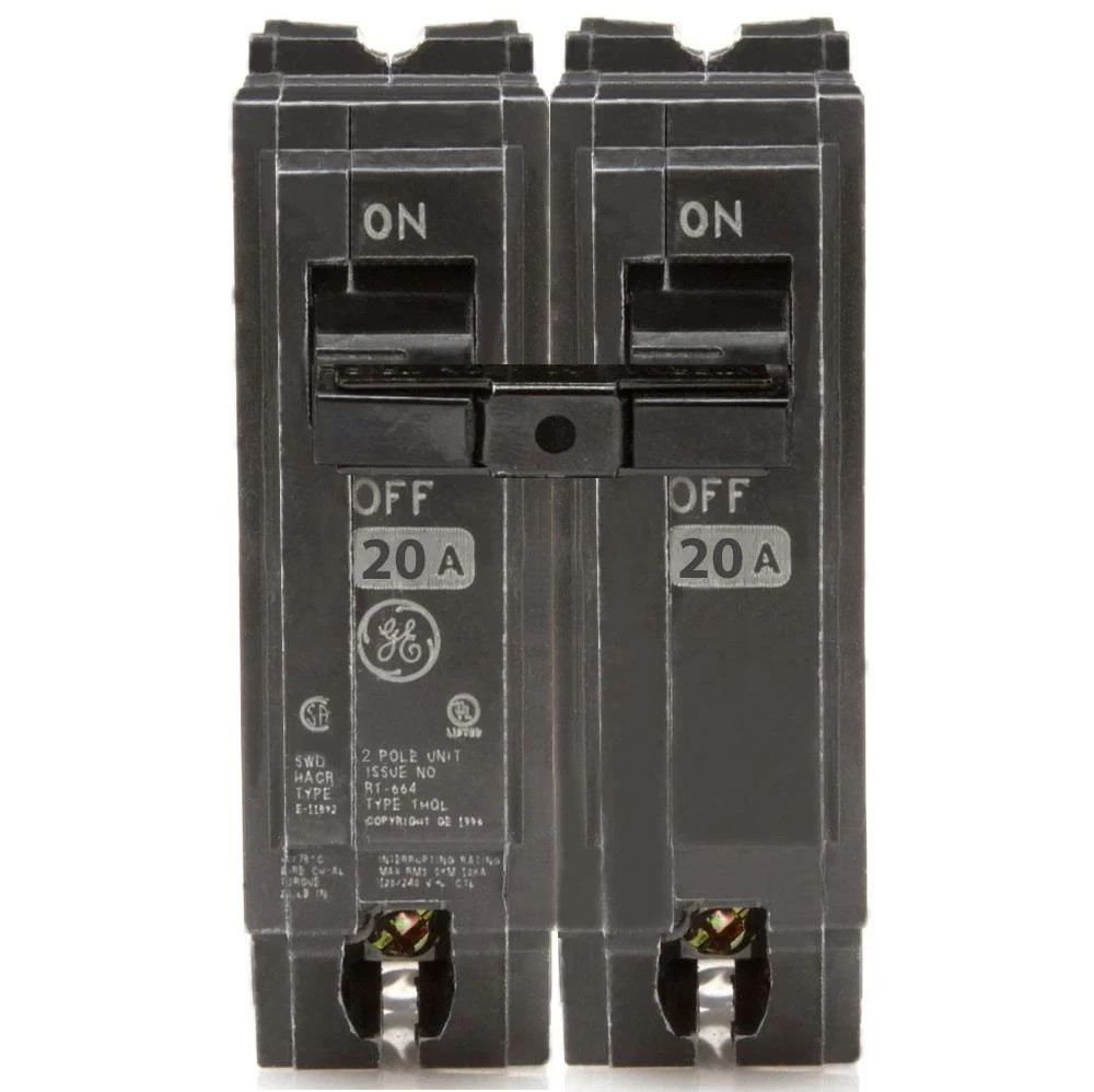 GE ABB THQL2120 20 Amp Circuit Breaker | 20A, 2 Pole, 120/240V