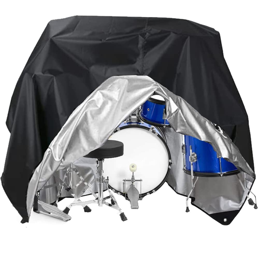 Drum Set Dust Cover 420D Oxford Large Electric Drum Kit Covers Waterproof Out...