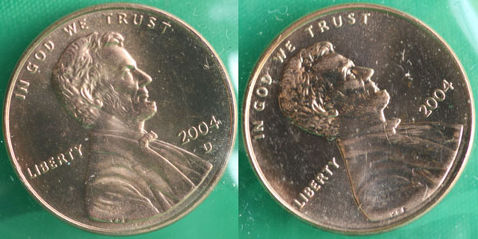 2004 P and D Lincoln Cent 2-Coin from US Mint Set UNC Cello One Cent Penny Set
