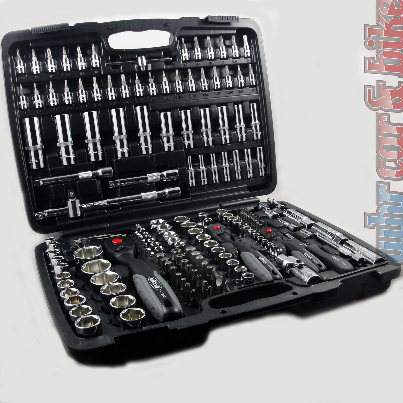 Vigor Socket Box Socket Set V2461 Black Edition 172 Piece Ratchet Box
