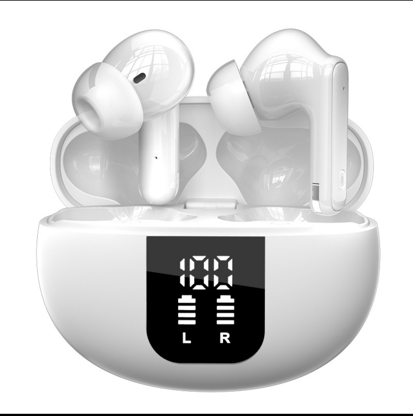 Smart Bluetooth Earbuds with Mic ANC for iPhone 15, Pixel 9, Galaxy S24