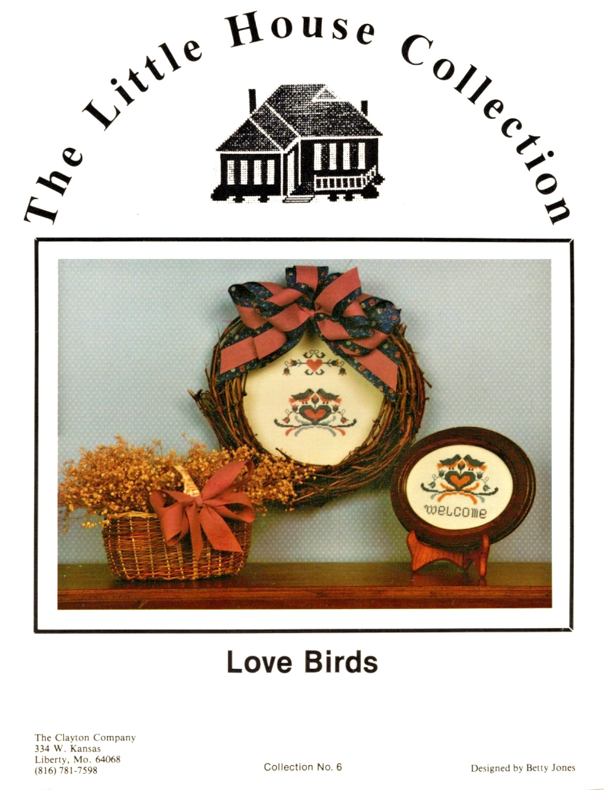 LOVE BIRDS and WELCOME Cross Stitch Pattern The Little House Collection 6