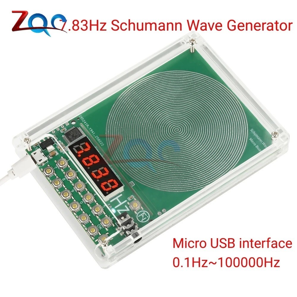 For Schumann Wave Generator Pulse Sine Frequency+Audio Output Connector+Case