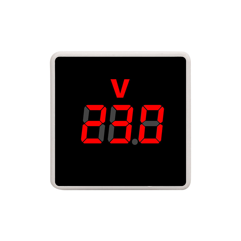 V-PL AC50-500V Square Voltmeter Mini Digital Voltmeter European Plug Socket