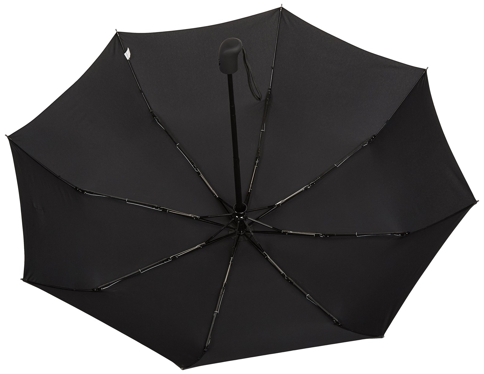Amazon Basics Round Travel Umbrella for Rain, Compact One Size, Black