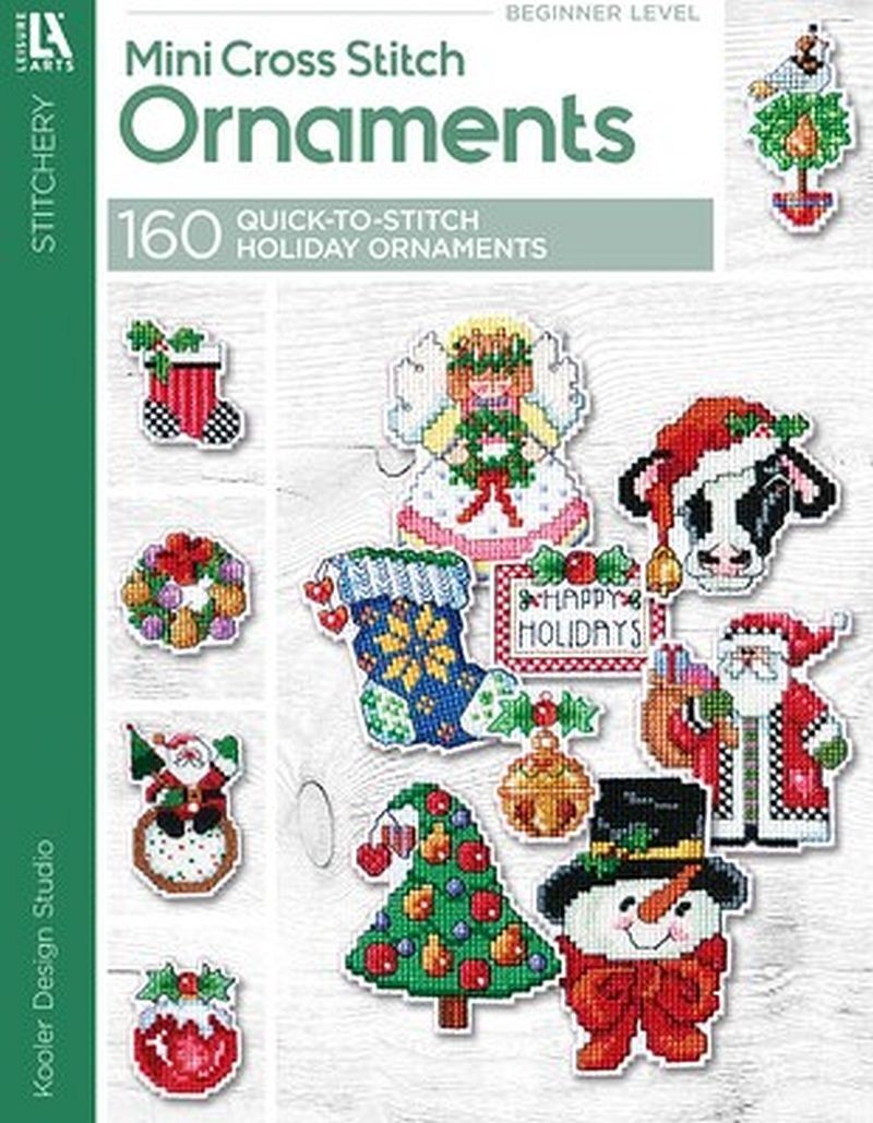 Cross Stitch Pattern Book MINI ORNAMENTS ~ 160 Motifs ~ Santa, Stocking, Angel +